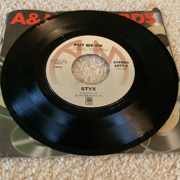 Vintage Styx 7” Vinyl Record, 1976/1977, Come Sail Away, A & M Record’s - Picture 5 of 7